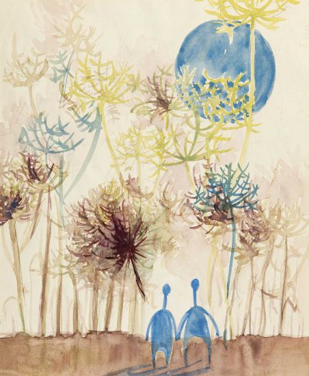 Picture of Blue Sun Series, couple holding hands